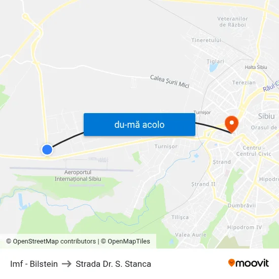 Harta de Imf - Bilstein către Strada Dr. S. Stanca