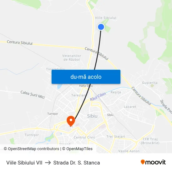 Harta de Viile Sibiului VII către Strada Dr. S. Stanca