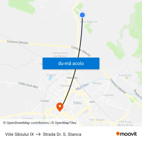 Harta de Viile Sibiului IX către Strada Dr. S. Stanca