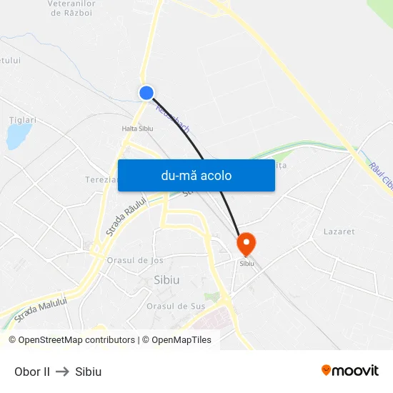 Harta de Obor II către Sibiu