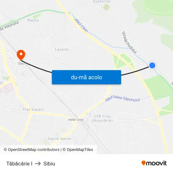 Harta de Tăbăcărie I către Sibiu