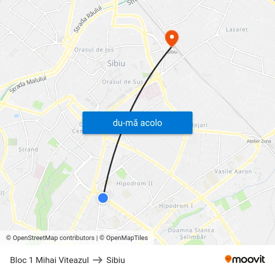 Harta de Bloc 1 Mihai Viteazul către Sibiu