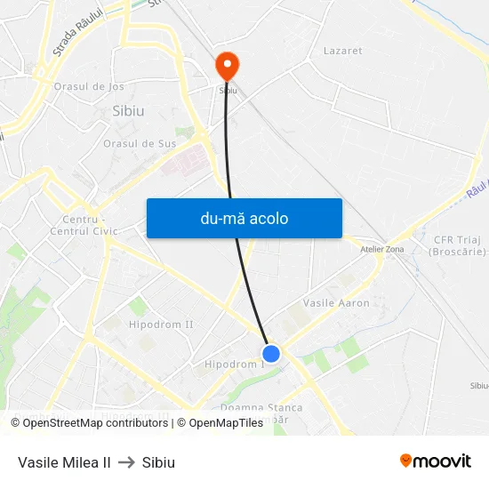 Harta de Vasile Milea II către Sibiu