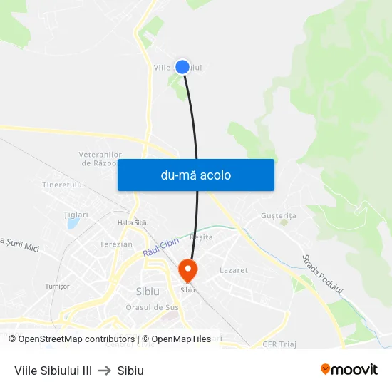 Harta de Viile Sibiului III către Sibiu