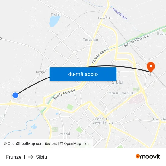 Harta de Frunzei I către Sibiu