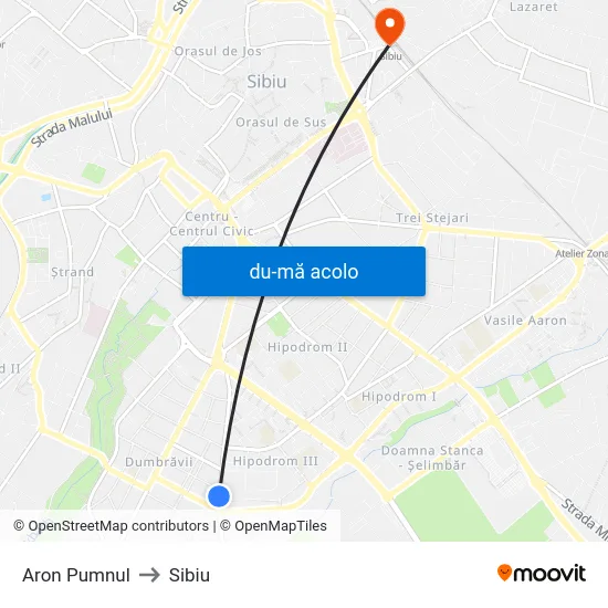 Harta de Aron Pumnul către Sibiu