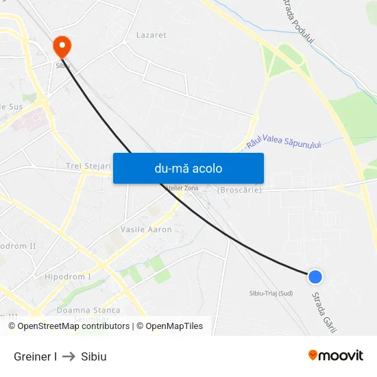 Harta de Greiner I către Sibiu