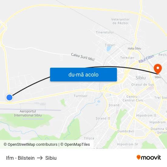 Harta de Ifm - Bilstein către Sibiu