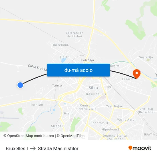 Harta de Bruxelles I către Strada Masinistilor