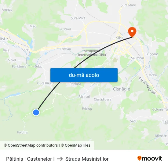 Harta de Păltiniș | Castenelor I către Strada Masinistilor