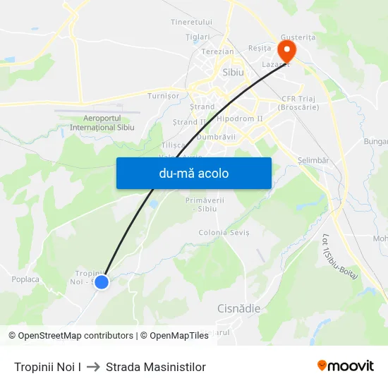 Harta de Tropinii Noi I către Strada Masinistilor