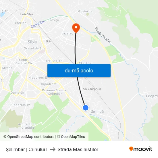 Harta de Șelimbăr | Crinului I către Strada Masinistilor