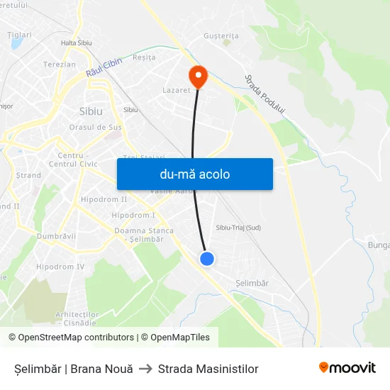 Harta de Șelimbăr | Brana Nouă către Strada Masinistilor