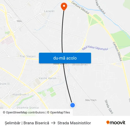 Harta de Șelimbăr | Brana Biserică către Strada Masinistilor