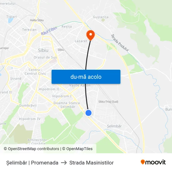 Harta de Șelimbăr | Promenada către Strada Masinistilor