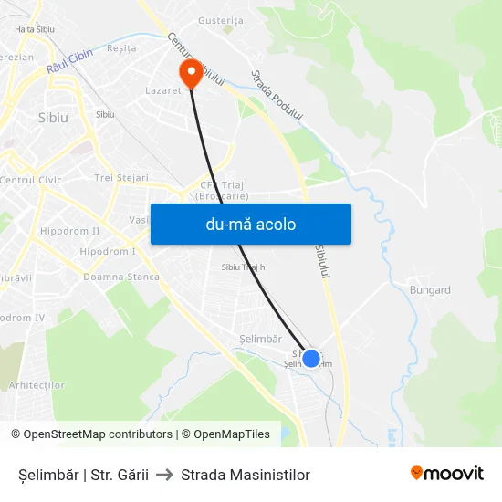 Harta de Șelimbăr | Str. Gării către Strada Masinistilor