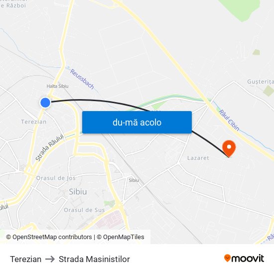 Harta de Terezian către Strada Masinistilor