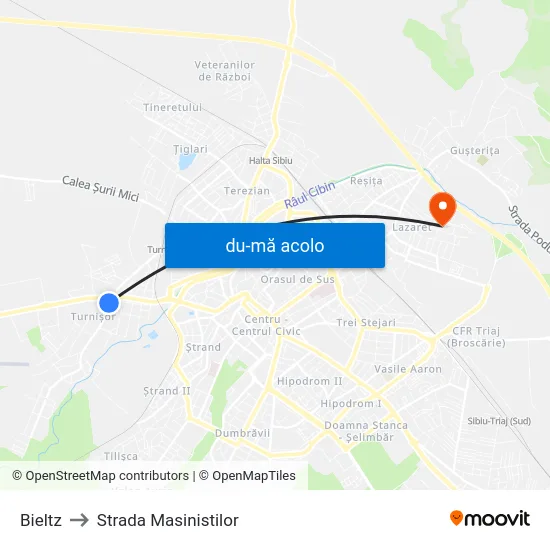 Harta de Bieltz către Strada Masinistilor