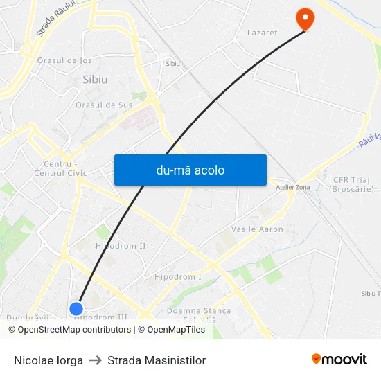 Harta de Nicolae Iorga către Strada Masinistilor