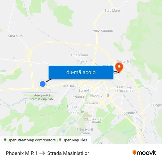 Harta de Phoenix M.P. I către Strada Masinistilor