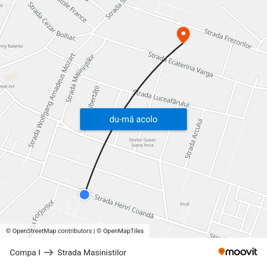 Harta de Compa I către Strada Masinistilor