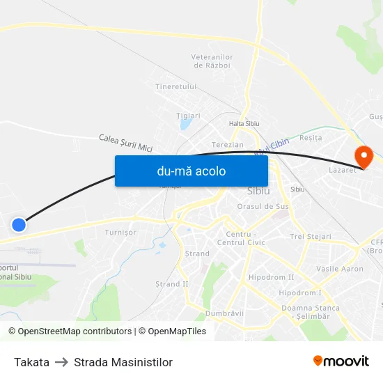 Harta de Joyson către Strada Masinistilor