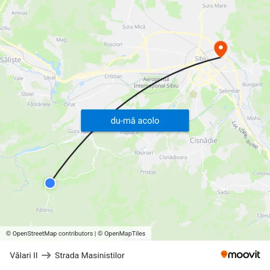 Harta de Păltiniș | Centrul De Informare II către Strada Masinistilor