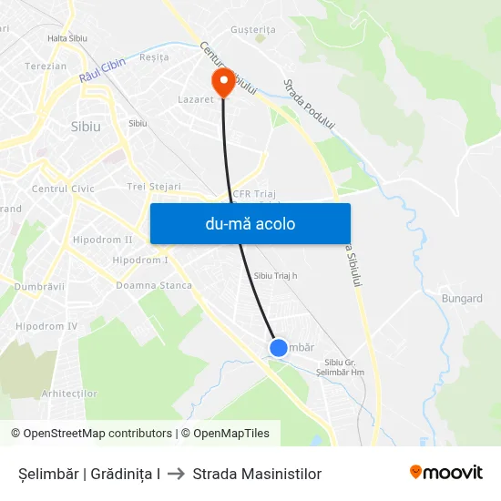 Harta de Șelimbăr | Grădinița I către Strada Masinistilor