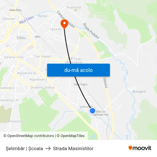 Harta de Șelimbăr | Școala către Strada Masinistilor