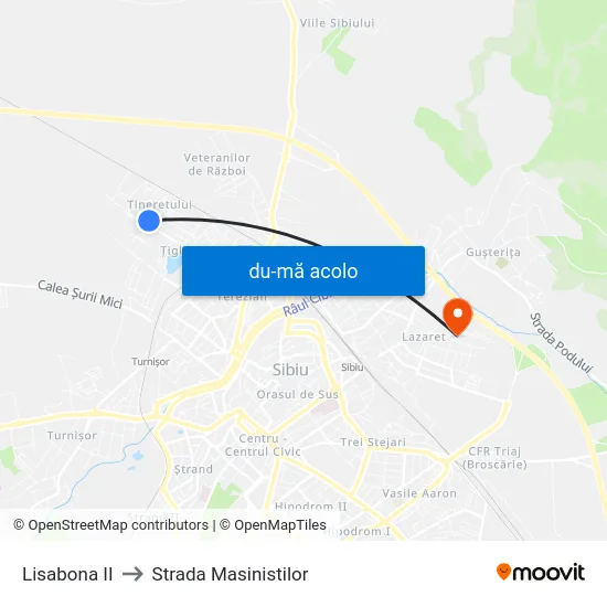 Harta de Lisabona II către Strada Masinistilor