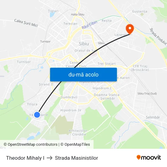Harta de Theodor Mihaly I către Strada Masinistilor
