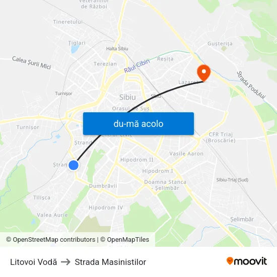 Harta de Litovoi Vodă către Strada Masinistilor