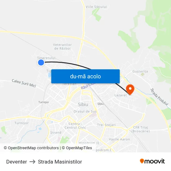 Harta de Deventer către Strada Masinistilor