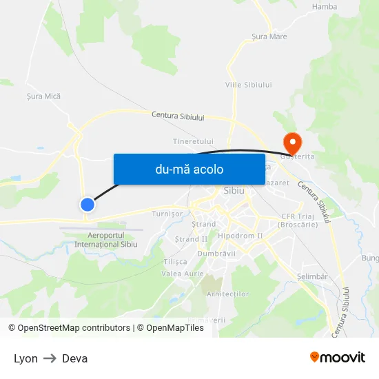 Harta de Lyon către Deva