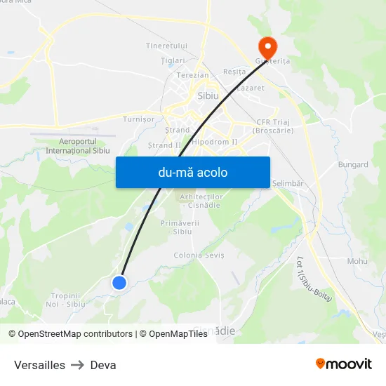 Harta de Versailles către Deva