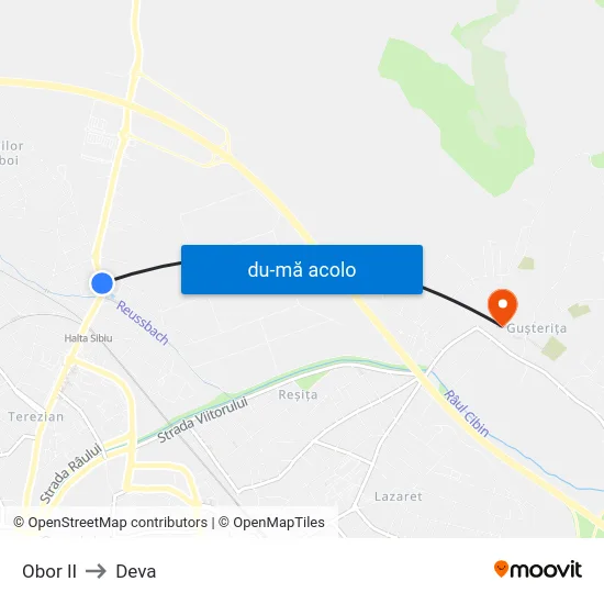 Harta de Obor II către Deva