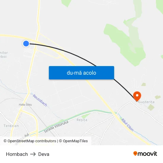 Harta de Hornbach către Deva