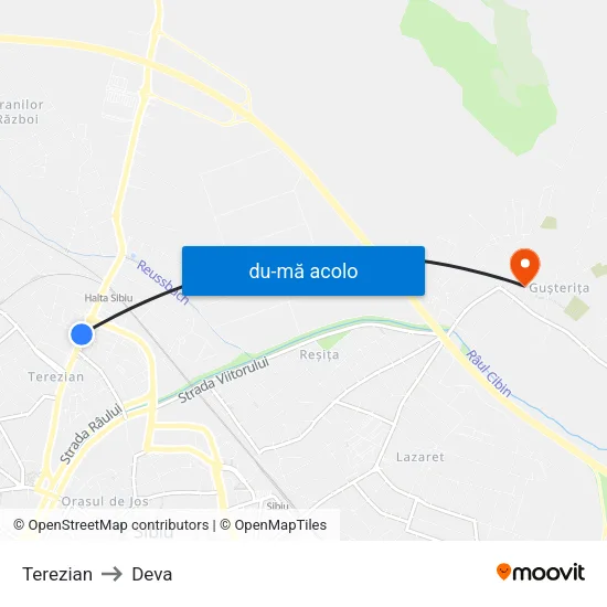 Harta de Terezian către Deva