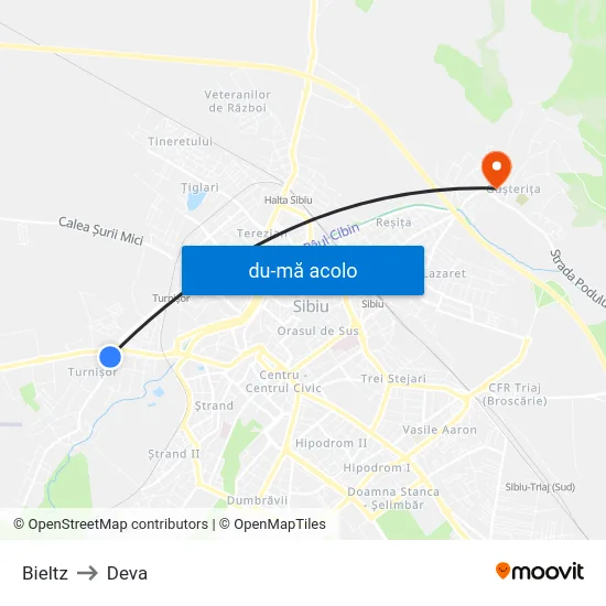 Harta de Bieltz către Deva