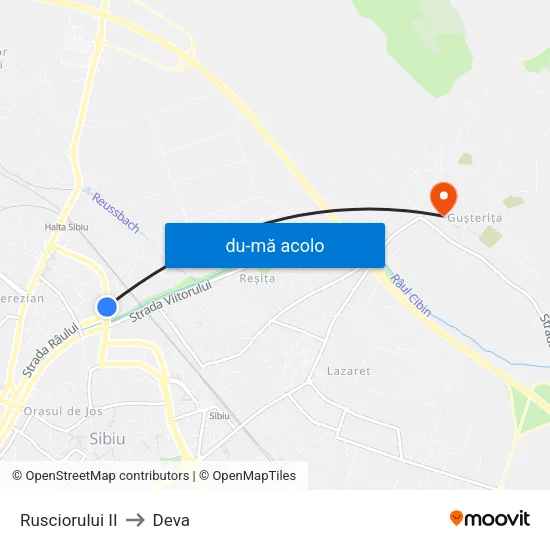 Harta de Rusciorului II către Deva