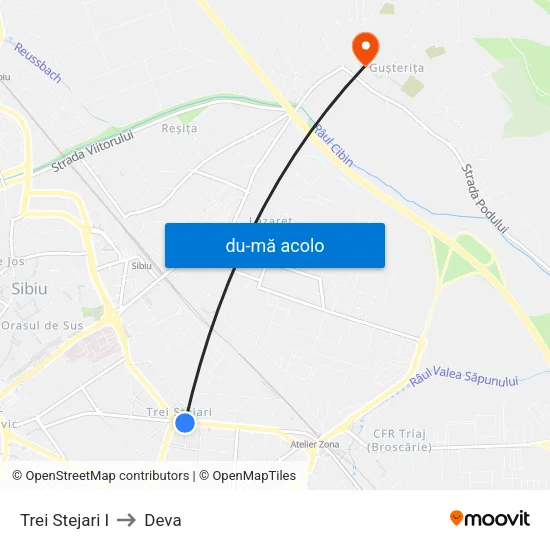 Harta de Trei Stejari I către Deva