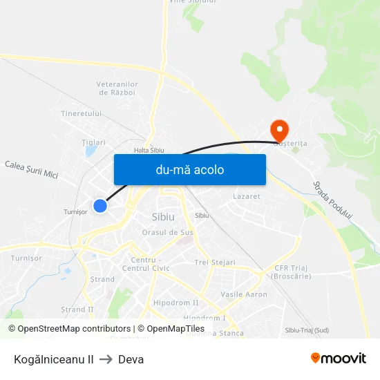 Harta de Kogălniceanu II către Deva