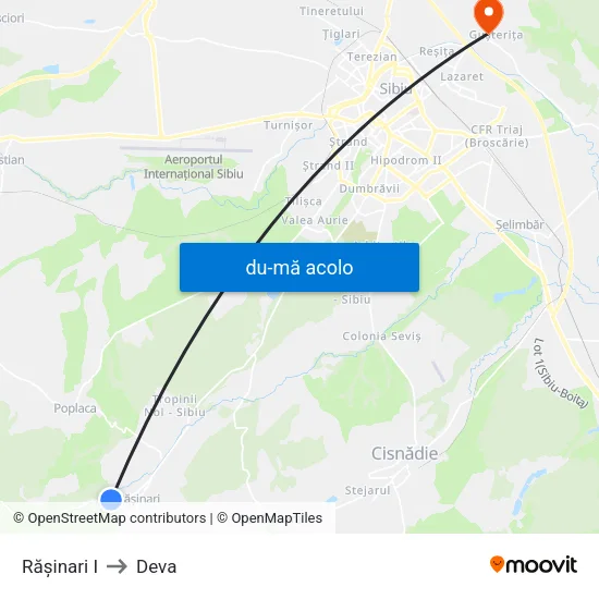 Harta de Rășinari I către Deva