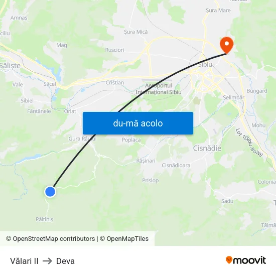 Harta de Păltiniș | Centrul De Informare II către Deva