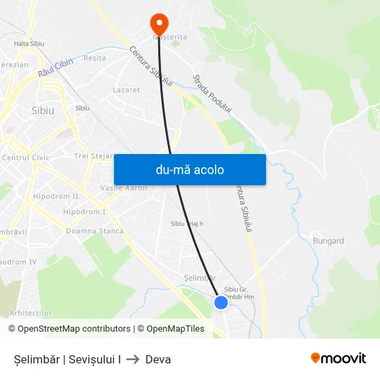 Harta de Șelimbăr | Sevișului I către Deva