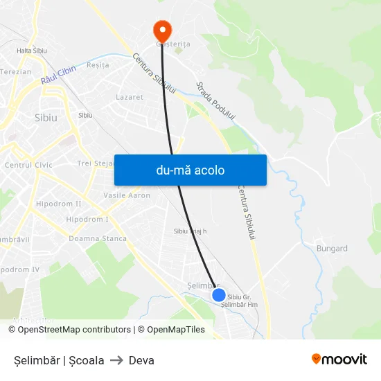 Harta de Șelimbăr | Școala către Deva