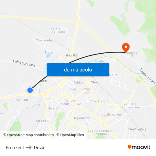 Harta de Frunzei I către Deva