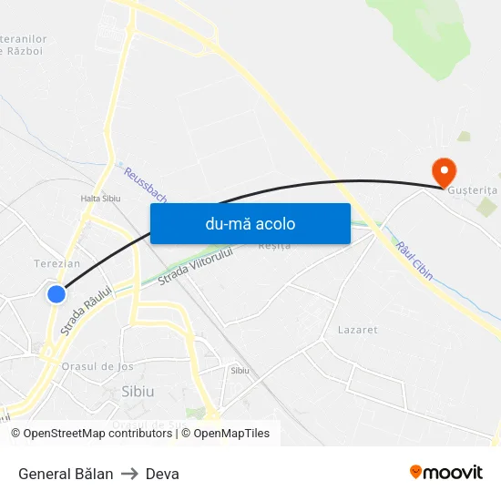 Harta de General Bălan către Deva