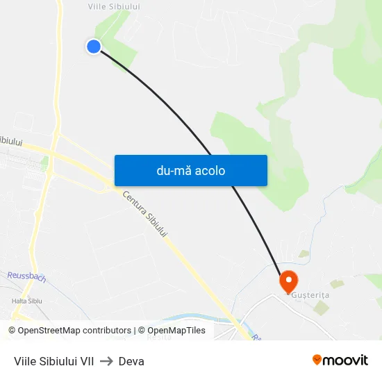 Harta de Viile Sibiului VII către Deva