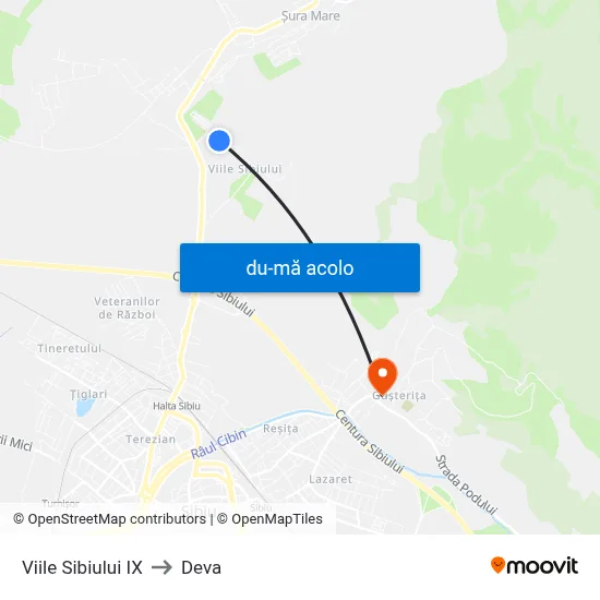 Harta de Viile Sibiului IX către Deva